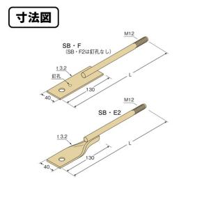 タナカ Z羽子板ボルト SB・F 430(釘同...の詳細画像1