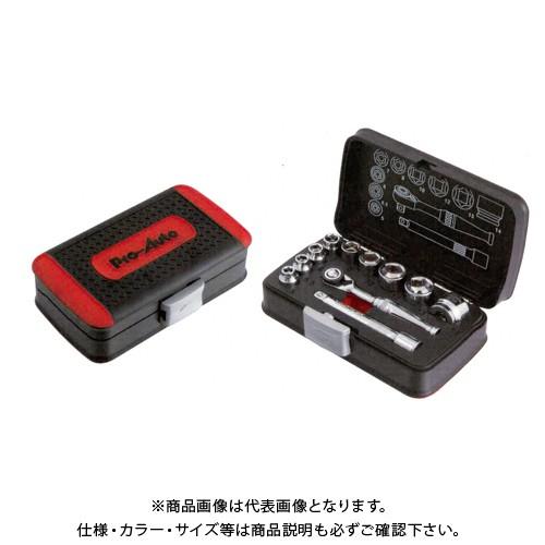 プロオート Pro-Auto 1/4”DR.11PC.スタビーラチェット&amp;ソケットセット PA201...