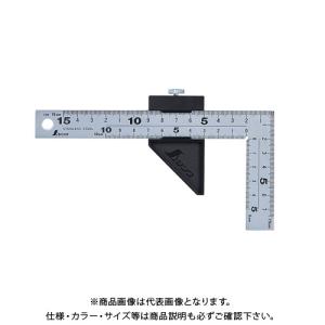 シンワ測定 曲尺厚手広巾 シルバー 15cm 表裏同目 8段目盛 ストッパー付 12433｜kys