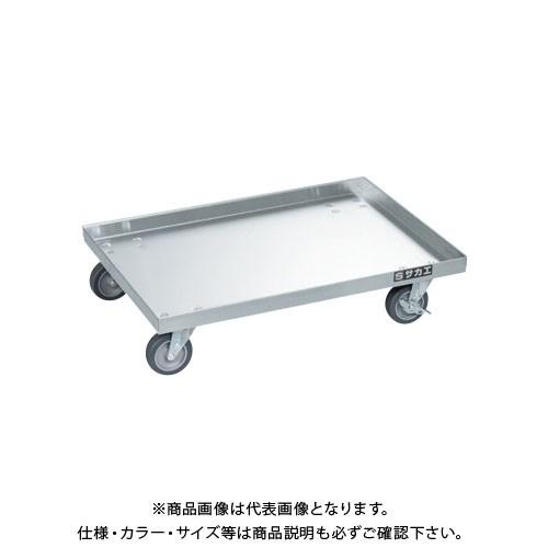 (送料別途)(直送品)サカエ ステンレスコンテナ台車 エラストマー車仕様 SO-50DSU4