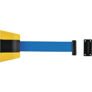 緑十字 ガードテープ ベルトパーテーション(壁面設置タイプ) KAB-5BL ベルト:青/5m 受け金具付 332098｜kys