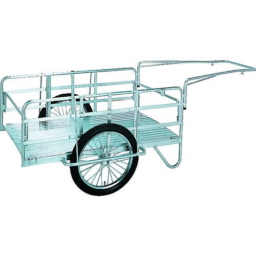 (送料別途)(直送品)昭和 アルミ折畳みリヤカー 積載面(長さ×幅)1200×80mm ノーパンクタ...