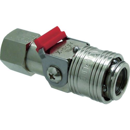 チヨダ 金属カップリング メガフローXパージ付真鍮Rc1/4 MFXP-02F-B