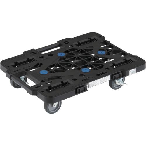 TRUSCO 樹脂製平台車  ルートバンメッシュタイプ 515X385 4輪自在 ストッパー付 黒 ...