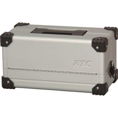 KTC スチール製工具箱 両開きメタルケース(シルバー) 間口440×奥行233×高さ230mm E...