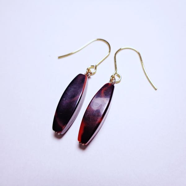 P1384-8G-BW サージカルステンレス フック ピアス  金属アレルギー対応 　金アレ ダーク...