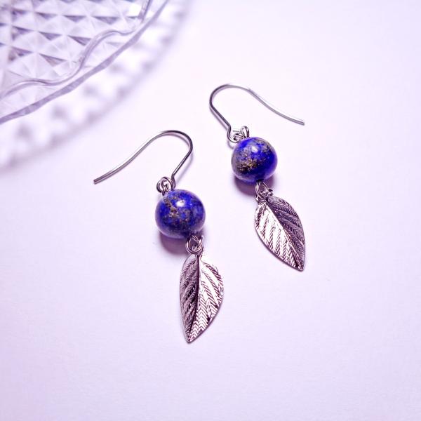 P538-8S-RAP 金属アレルギー対応 金アレ サージカルステンレスフックピアス  天然石 ラピ...