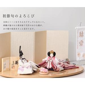 柴田家千代作 雛人形 柳 平安 流水桜 親王飾...の詳細画像2