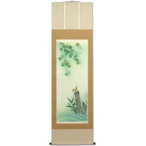 ♥掛軸　成木星洲　権兵衛　木箱付き　掛け軸　骨董品 道具 ] - 道具 秀園筆 淡色山水 肉筆絹本掛軸（保護箱） | ネット