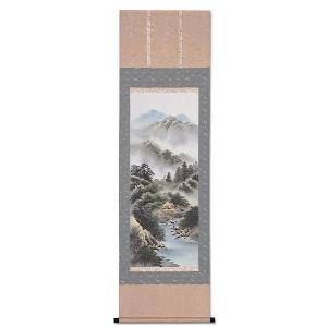 1/16まで全品ポイント2倍！】掛軸 掛け軸 水墨山水 田中芳園作 : 人形