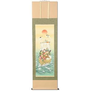 2/18〜2/25☆ポイント2倍！】掛軸 掛け軸 七福神 山川旭堂作 : 人形と