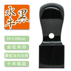 法人印鑑角印 黒水牛 24.0mm】 印鑑 はんこ 法人 会社設立 実印 銀行印 角印 送料無料 法人印鑑｜kyukyu