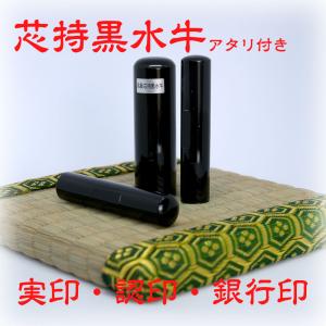 芯持黒水牛個人印鑑【12.0mm】最短即日出荷 はんこ ハンコ いんかん 実印 銀行印 認印 送料無料 お祝い プレゼント