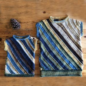 キット販売　トルコ製毛糸 Lanagold Batik ラナゴールドバティック で編むベスト｜kyupi