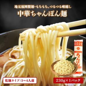 ちゃんぽん麺 3-4人前 230g モツ鍋 もつ鍋 国産 九州産小麦 追加具材 〆 常温保存 長期保存｜kyushu-gochisoubin