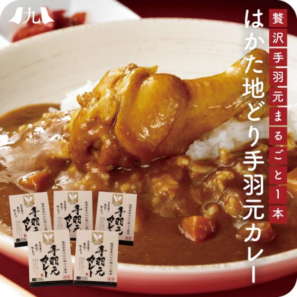 産地直送【博多地とり　手羽元カレー(210ｇ×5個)】九州お取り寄せ 九州産 博多地とり 地鶏 ご当...