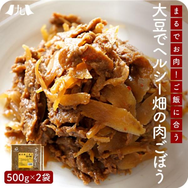 産地直送【畑の肉ごぼう 500g 2個セット】九州お取り寄せ　おつまみ　おかず　佃煮　ソイミート　大...