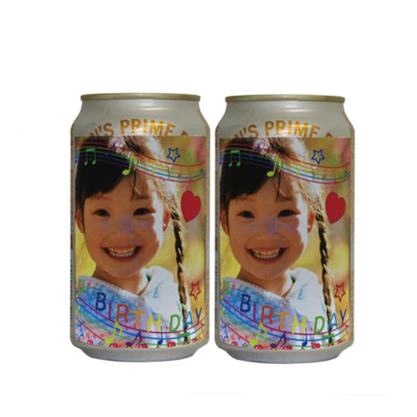 snapbee キリン一番搾り350ml 缶2本 オリジナル写真ラベル 包装無料