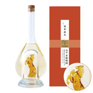 純米大吟醸酒 干支ガラスボトル 2026年 午年 500ml 八鹿酒造 専用化粧