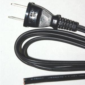 ACプラグ付き2mコード0.75SQ VFF 黒色の詳細画像5