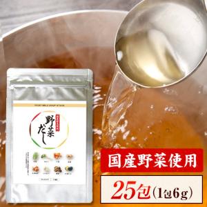 賞味期限2023年9月30日 だし パック 出汁 送料無料 国産野菜だし 白菜 セロリ 人参 生姜 玉葱 にんにく 椎茸 150g 6g×25包 3-7営業以内発送予定(土日祝除)