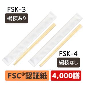 割り箸 4,000膳入 個包装 業務用 九州紙工 OPP完封箸 植林元禄箸21cm