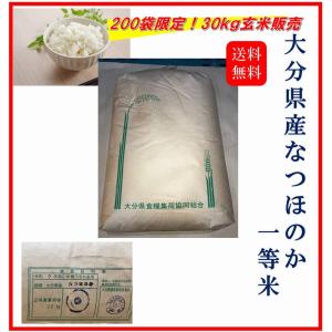 米　お米　３０ｋｇ　大分県産　なつほのか　一等米　玄米　令和７年産　送料無料　