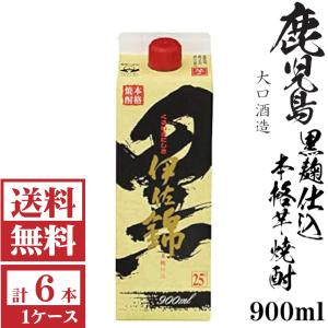 大口酒造 黒伊佐錦 焼酎 25度 1.8L 1800ml パック 2ケース 12本 芋焼酎