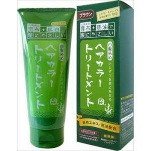 北海道産昆布＋馬油で髪にやさしい　白髪染め　ヘアカラートリートメント　ブラウン 1803696