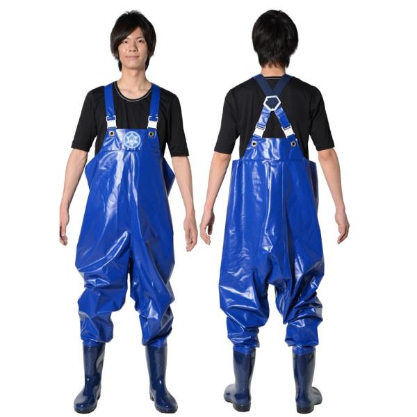 弘進ゴム　マリンキング軽快胴付長 マリンブルー胴長靴【ＰＶＣ糸入胴長靴】