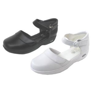 ナースシューズ SS850(白)SS851(黒) サト-ネックベルトサンダル つま先保護21.5-25cm