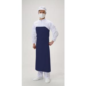 新日本ケミカル・オーナメント ワンタッチ 前掛 胸付 白 900×1150 業務