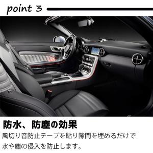 ドア モール 車 風切り音防止 静音 黒5m ...の詳細画像3