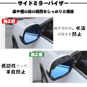 ミラーバイザー 左右2枚セット カーボン調 ド...の詳細画像1