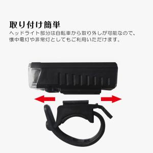 自転車 ライト 自転車ライト 後付け USB充...の詳細画像4