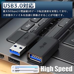 USB3.0延長ケーブル 延長コード 高速デー...の詳細画像1