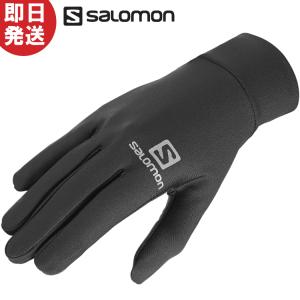 ネコポス送料無料 SALOMON サロモン AGILE WARM GLOVE U アジャイル ウォーム グローブ トレイルランニング トレラン L39014400 ブラック｜kyuzo-outdoor