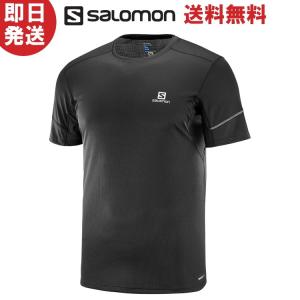 ネコポス送料無料 SALOMON サロモン AGILE SS TEE M Black アジャイル ショートスリーブ ティー Tシャツ メンズ L40209900｜kyuzo-outdoor