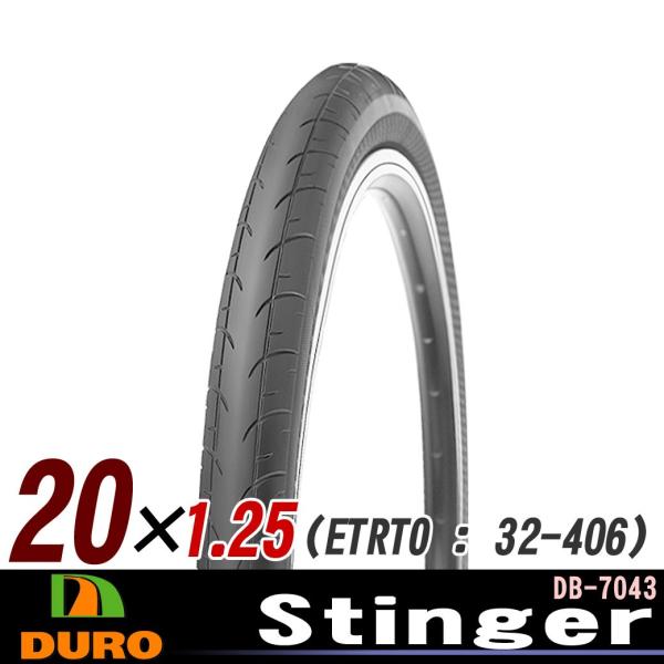 DURO DB-7043 Stinger タイヤ ブラック 20×1.25 20インチ 折りたたみ自...