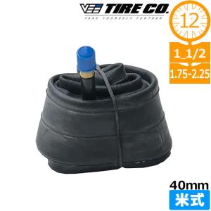 VEE TIRE ヴィータイヤ 自転車 タイヤチューブ チューブ 1本 12インチ 12 1/2 x 1.75-2.25 米式 アメリカンバルブ 子供用 40mm｜kyuzo-shop