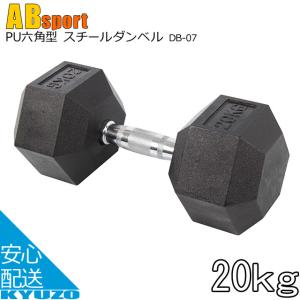 Absports 50139 PU六角型スチールダンベル ダンベル 20kg｜kyuzo-shop