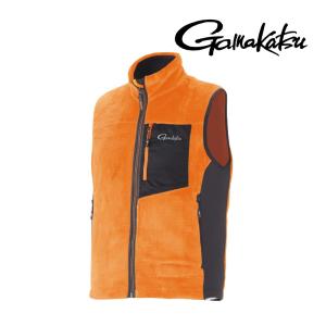 がまかつ ORANGE Label ボアフリース ベスト オレンジ フィッシング ウエア 磯釣り 鮎 船 ルアー GM3527