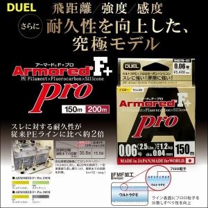 DUEL デュエル ヨーヅリ アーマード F+ Pro 0.06号 2.5lb 150m GY ゴールデンイエロー H4076｜kzshopping