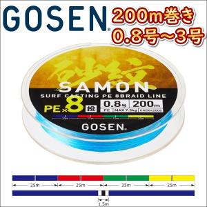 GOSEN ゴーセン 砂紋 PE×4 0.6号 0.8号 1号 1.5号 2号 200m巻き GOSEN ゴーセン 砂紋 PE×4 0.6号 0.8号 1号 1.5号 2号 200m巻き