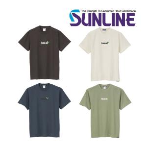 サンライン オーガニック コットン Tシャツ M L LL ステータス フィッシング ウエア 磯釣り 鮎 船 ルアー SUW-15303T