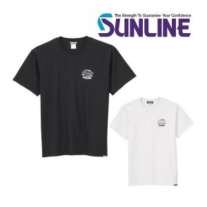 サンライン エコロジー Tシャツ M L LL ブラック ホワイト ステータス フィッシング ウエア 磯釣り 鮎 船 ルアー SUW-15301T