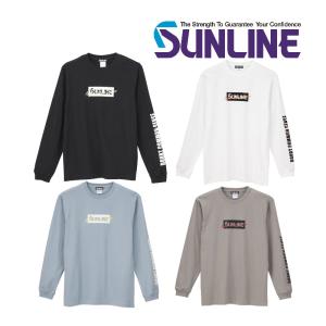 サンライン ロング スリーブ コットン Tシャツ S M L LL 3L ステータス フィッシング ウエア 磯釣り 鮎 船 ルアー SUW-15306LT