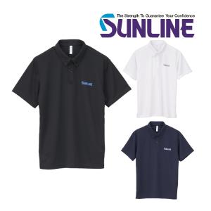 サンライン DRY ポロシャツ ブラック ホワイト ネイビー S M L LL 3L フィッシング ウエア 磯釣り 鮎 船 ルアー SUW-15308DP