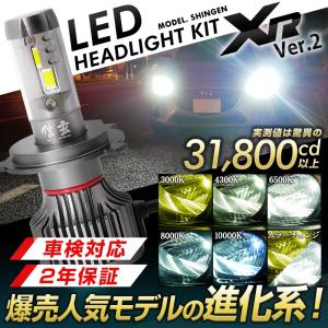 信玄 ledヘッドライト 爆光 31800cd ファン付 ファンレス カラーチェンジ H4 H7 H8 H9 H11 H16 H19 HB3 HB4 PSX24 PSX26 HIR2 XR