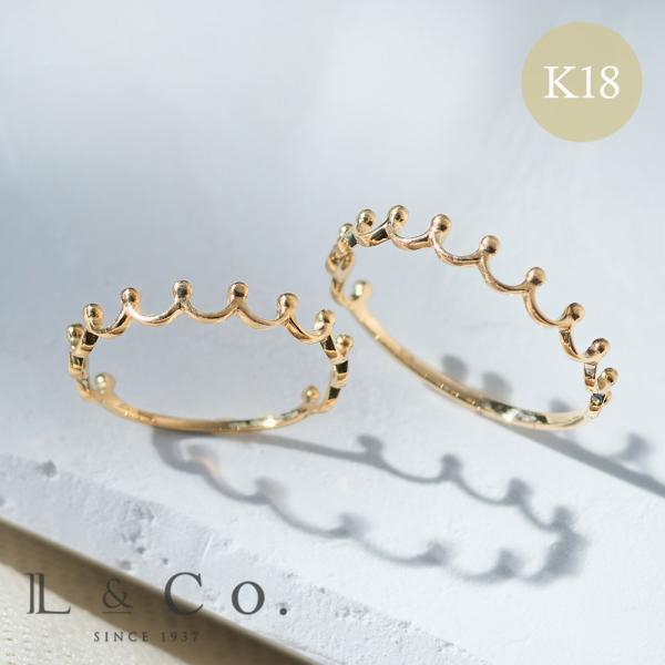 K18 18金 リング イエローゴールド レディース ピンキーリング シンプル 重ね付け 普段使い ...